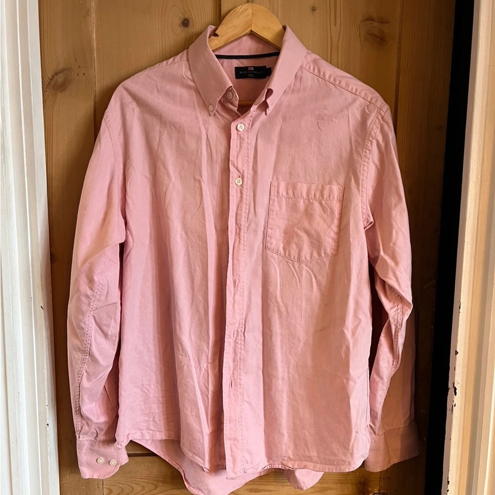 Men's Pink Button-Up Shirt
